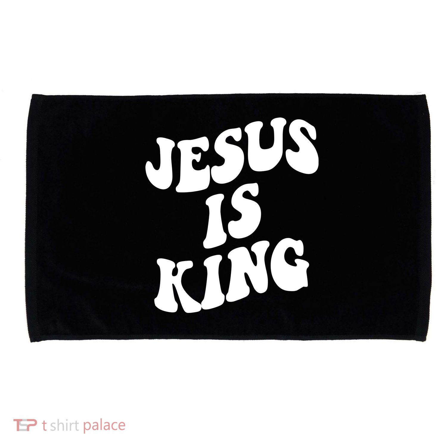 Jesus Is King Groovy Retro Christianity Microfiber Hand Towel