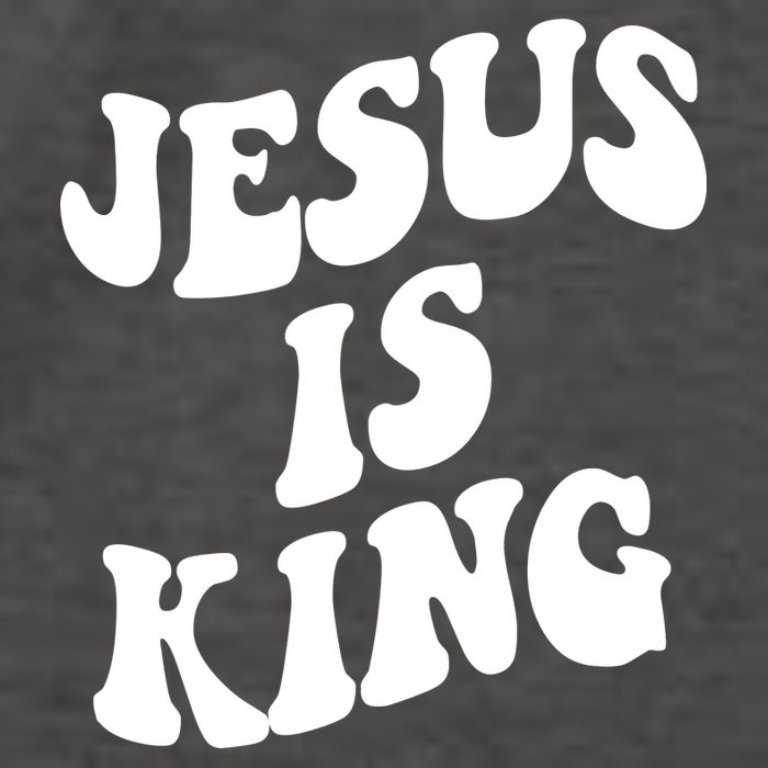 Jesus Is King Groovy Retro Christianity Vector Backpack