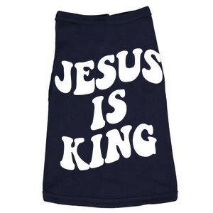 Jesus Is King Groovy Retro Christianity Doggie Tank