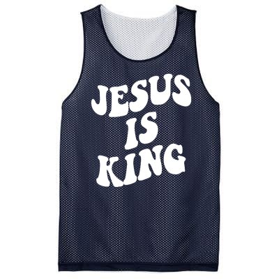 Jesus Is King Groovy Retro Christianity Mesh Reversible Basketball Jersey Tank