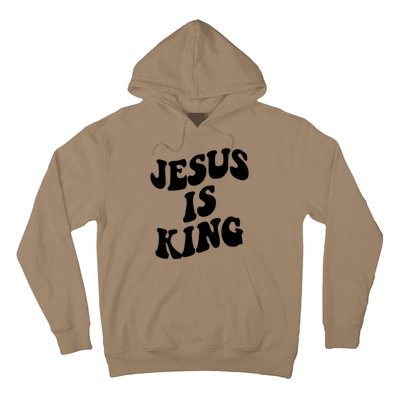 Jesus Is King Groovy Retro Christianity Hoodie