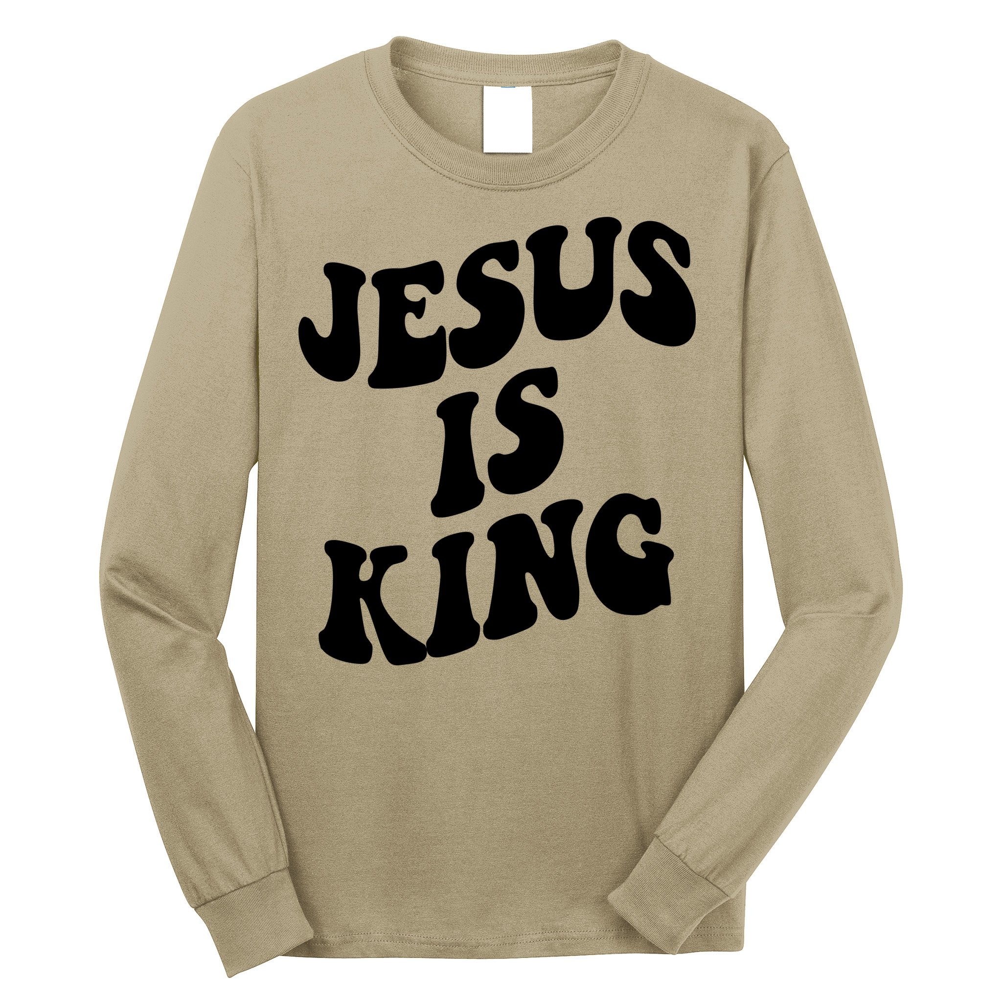 Jesus Is King Groovy Retro Christianity Long Sleeve Shirt