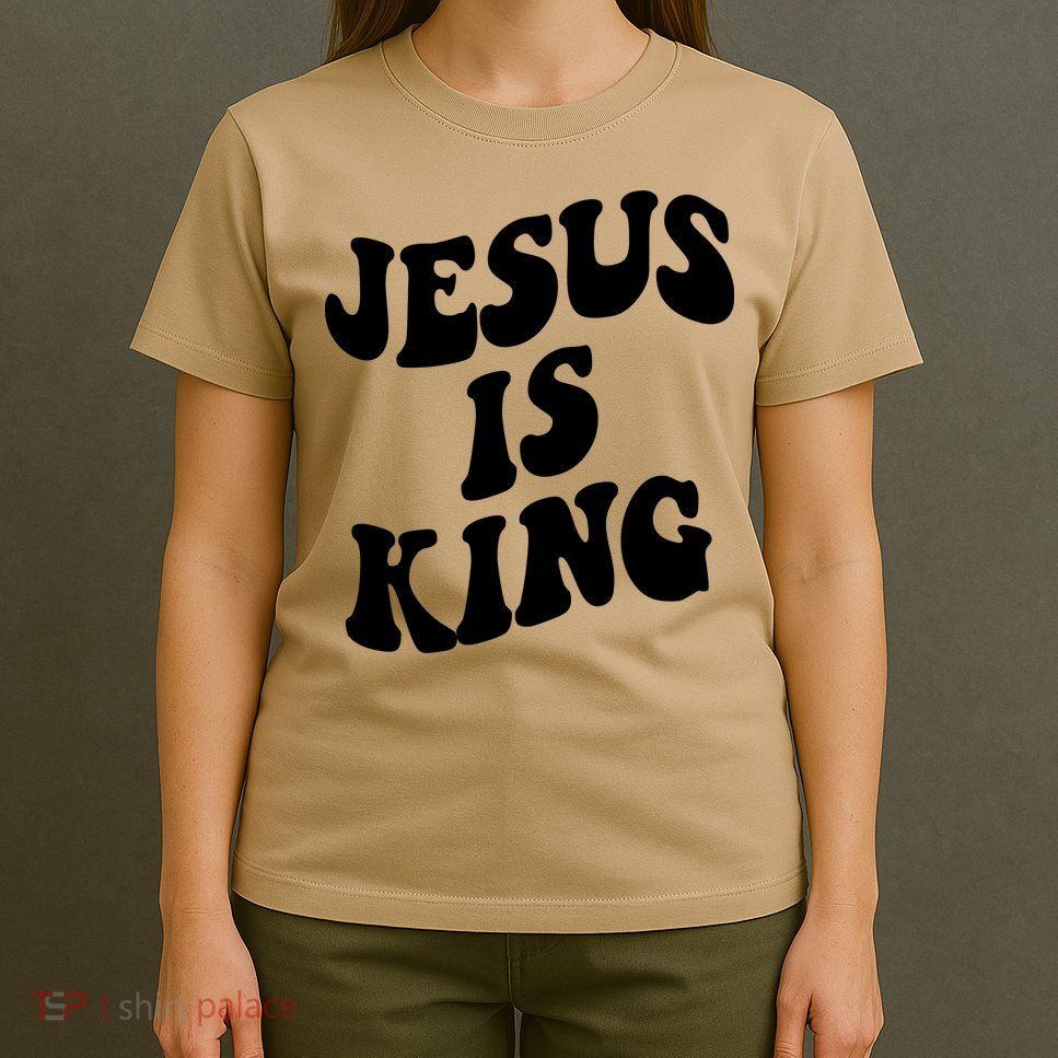 Jesus Is King Groovy Retro Christianity T-Shirt