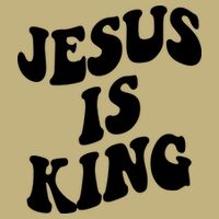 Jesus Is King Groovy Retro Christianity Button