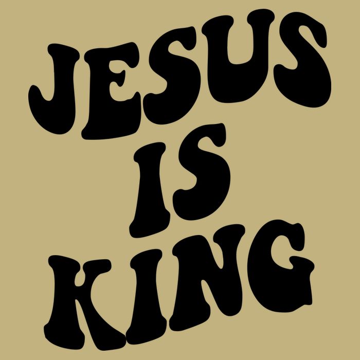 Jesus Is King Groovy Retro Christianity Button