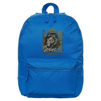 Jesus Is King Of Kings Jesus Lion Of Judah Christian Lion 16 in Basic Backpack