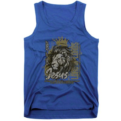 Jesus Is King Of Kings Jesus Lion Of Judah Christian Lion Tank Top