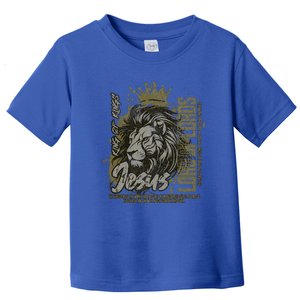 Jesus Is King Of Kings Jesus Lion Of Judah Christian Lion Toddler T-Shirt