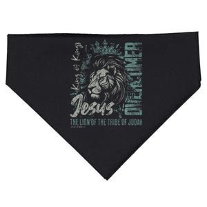 Jesus Is King Lion Of Judah Bible Faith USA-Made Doggie Bandana