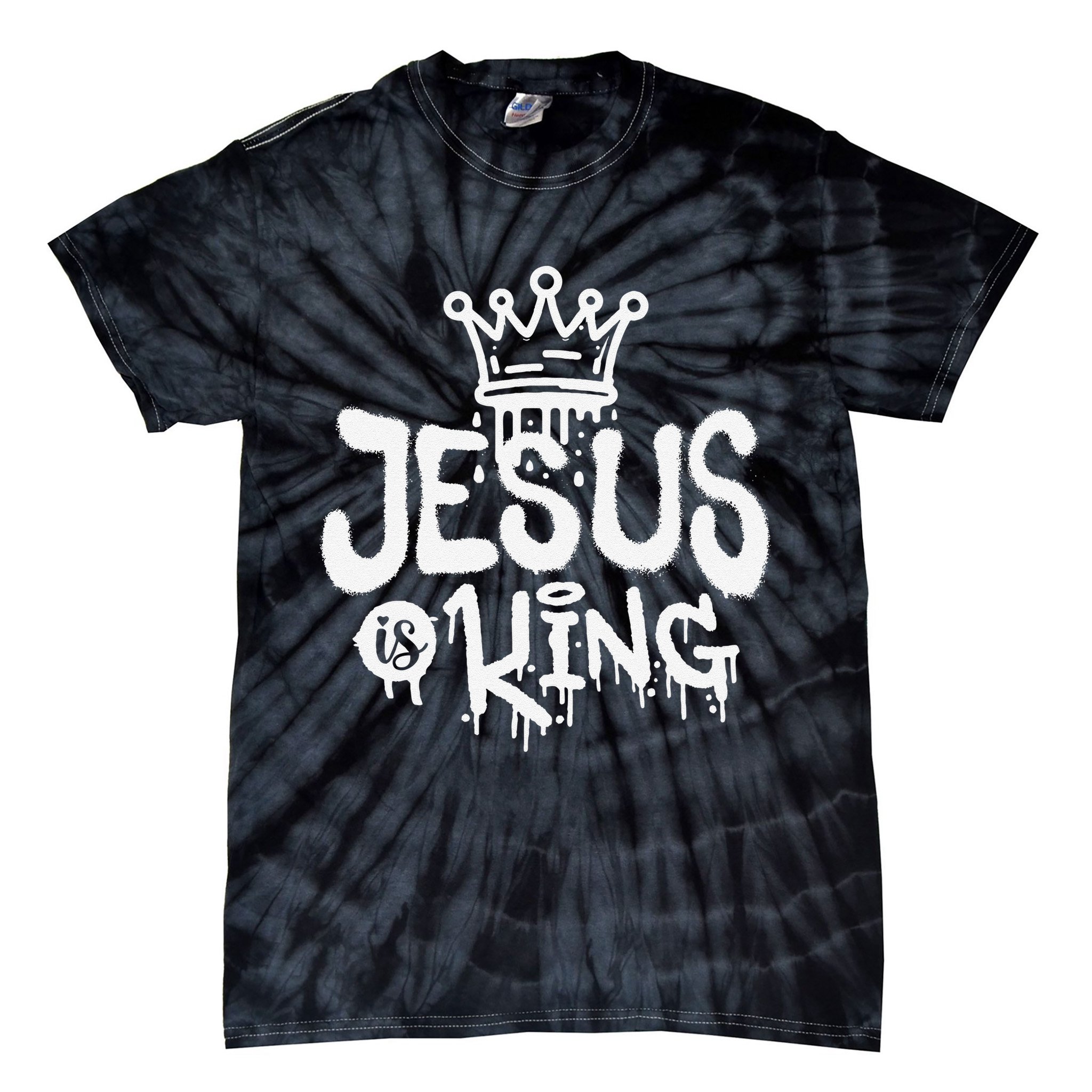 Jesus Is King Faith Religion Christian Spirituality Tie-Dye T-Shirt