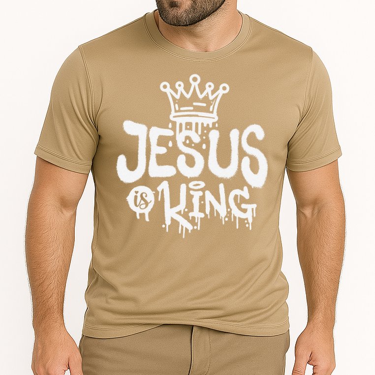 Jesus Is King Faith Religion Christian Spirituality Cooling Performance Crew T-Shirt