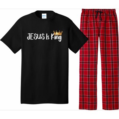 Jesus Is King Gift Religious Christian Merch Gift Pajama Set