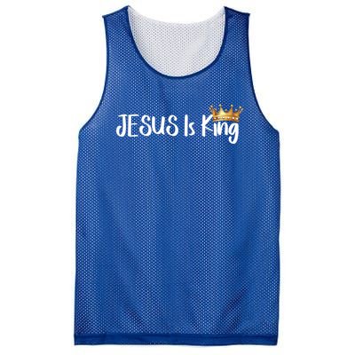 Jesus Is King Gift Religious Christian Merch Gift Mesh Reversible Basketball Jersey Tank