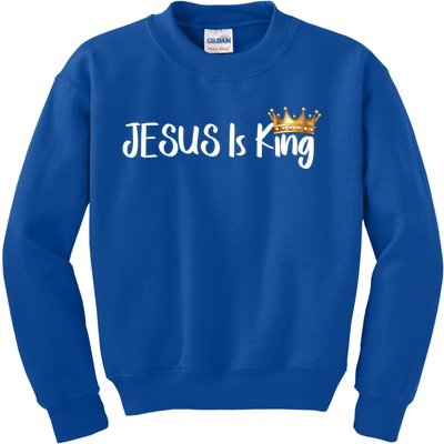 Jesus Is King Gift Religious Christian Merch Gift Kids Sweatshirt