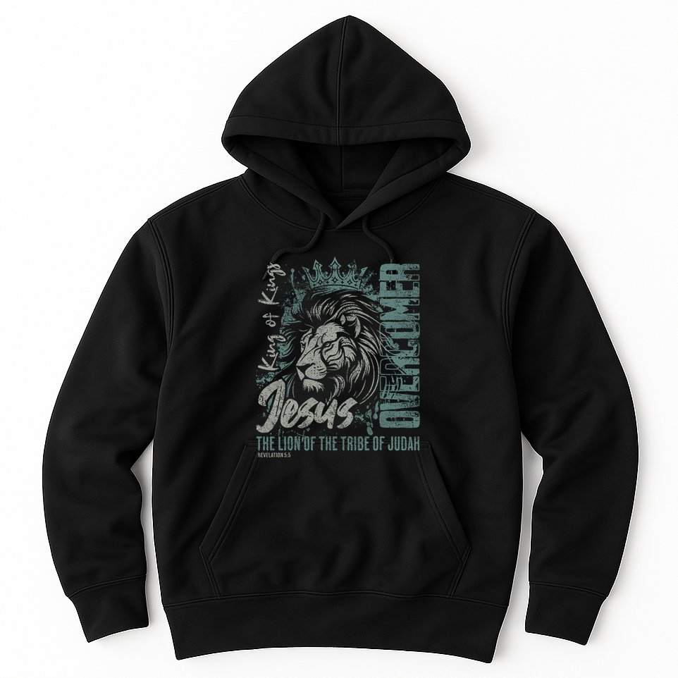 Jesus Is King Lion Of Judah Bible Faith Graphic Christian Hoodie