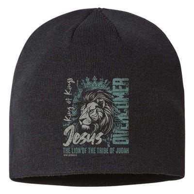 Jesus Is King Lion Of Judah Bible Faith Graphic Christian Sustainable Beanie