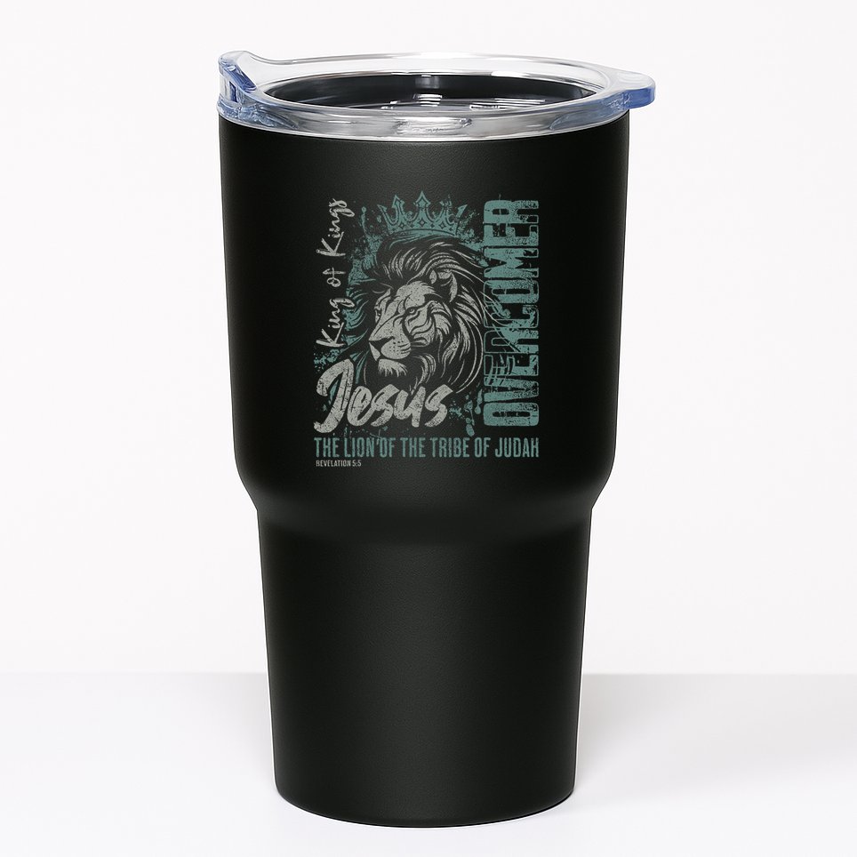 Jesus Is King Lion Of Judah Bible Faith Graphic Christian Tumbler