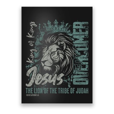 Jesus Is King Lion Of Judah Bible Faith Graphic Christian Poster