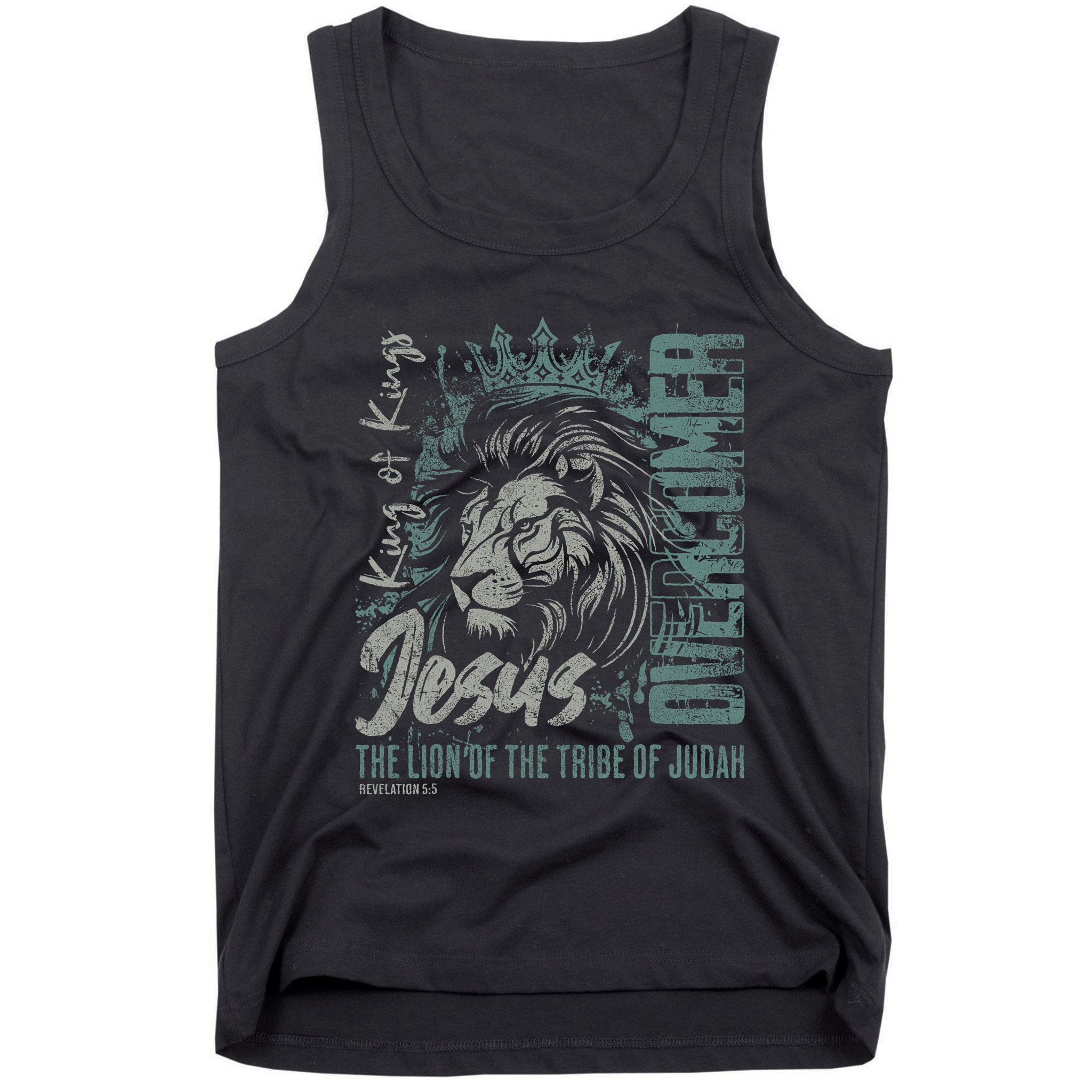 Jesus Is King Lion Of Judah Bible Faith Graphic Christian Tank Top