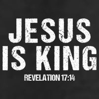 Jesus Is King Bible Scripture Quote Christian 7 Panel Mesh Trucker Snapback Hat