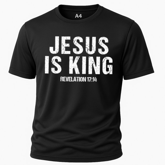 Jesus Is King Bible Scripture Quote Christian Cooling Performance Crew T-Shirt