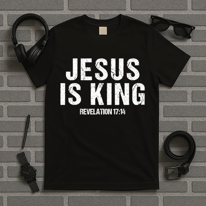 Jesus Is King Bible Scripture Quote Christian T-Shirt