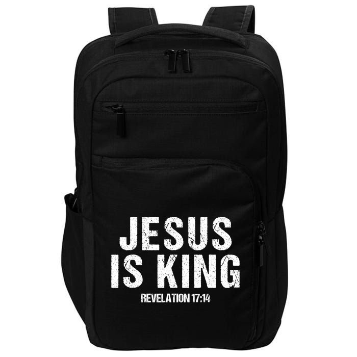 Jesus Is King Bible Scripture Quote Christian Impact Tech Backpack