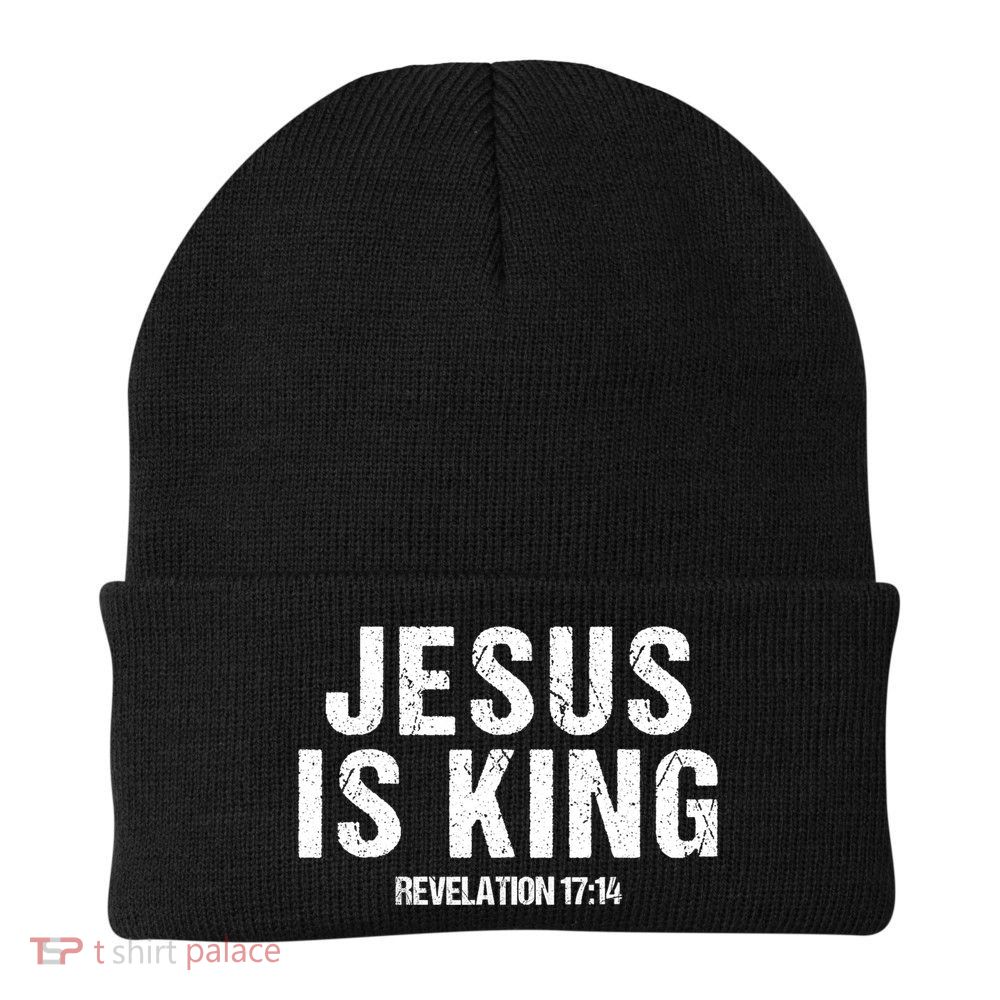 Jesus Is King Bible Scripture Quote Christian Beanie