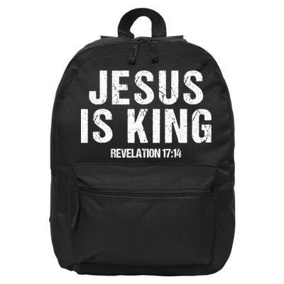 Jesus Is King Bible Scripture Quote Christian 16 in Basic Backpack