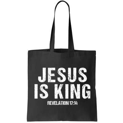 Jesus Is King Bible Scripture Quote Christian Bag