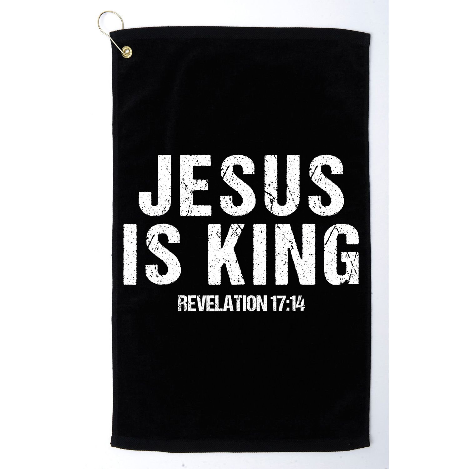 Jesus Is King Bible Scripture Quote Christian Golf Towel
