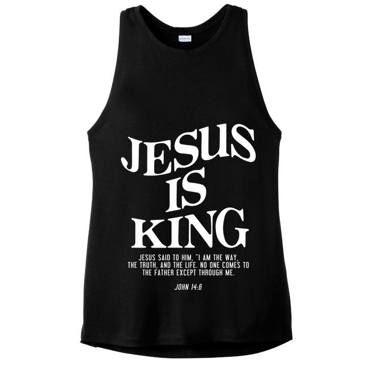 Jesus Is King Jesus John 14:6 Costume Christian Ladies PosiCharge Tri-Blend Wicking Tank
