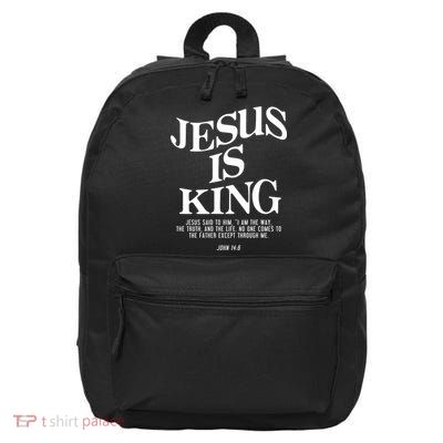 Jesus Is King Jesus John 14:6 Costume Christian 16 in Basic Backpack
