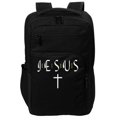 Jesus Is King Subtle Christian Minimalist Religious Impact Tech Backpack