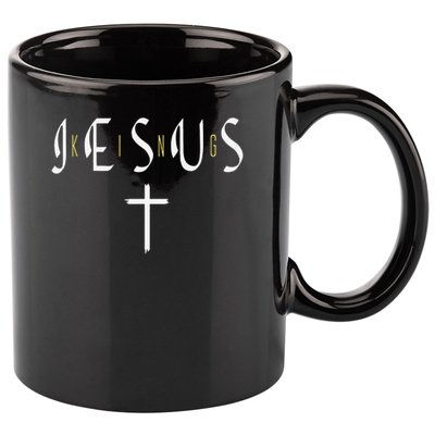 Jesus Is King Subtle Christian Minimalist Religious 11oz C Handle Ceramic Mug