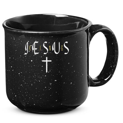 Jesus Is King Subtle Christian Minimalist Religious 15oz Campfire Ceramic Mug