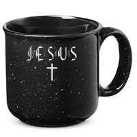 Jesus Is King Subtle Christian Minimalist Religious 15oz Campfire Ceramic Mug