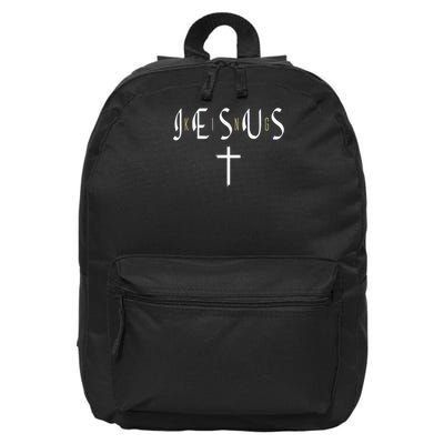 Jesus Is King Subtle Christian Minimalist Religious 16 in Basic Backpack