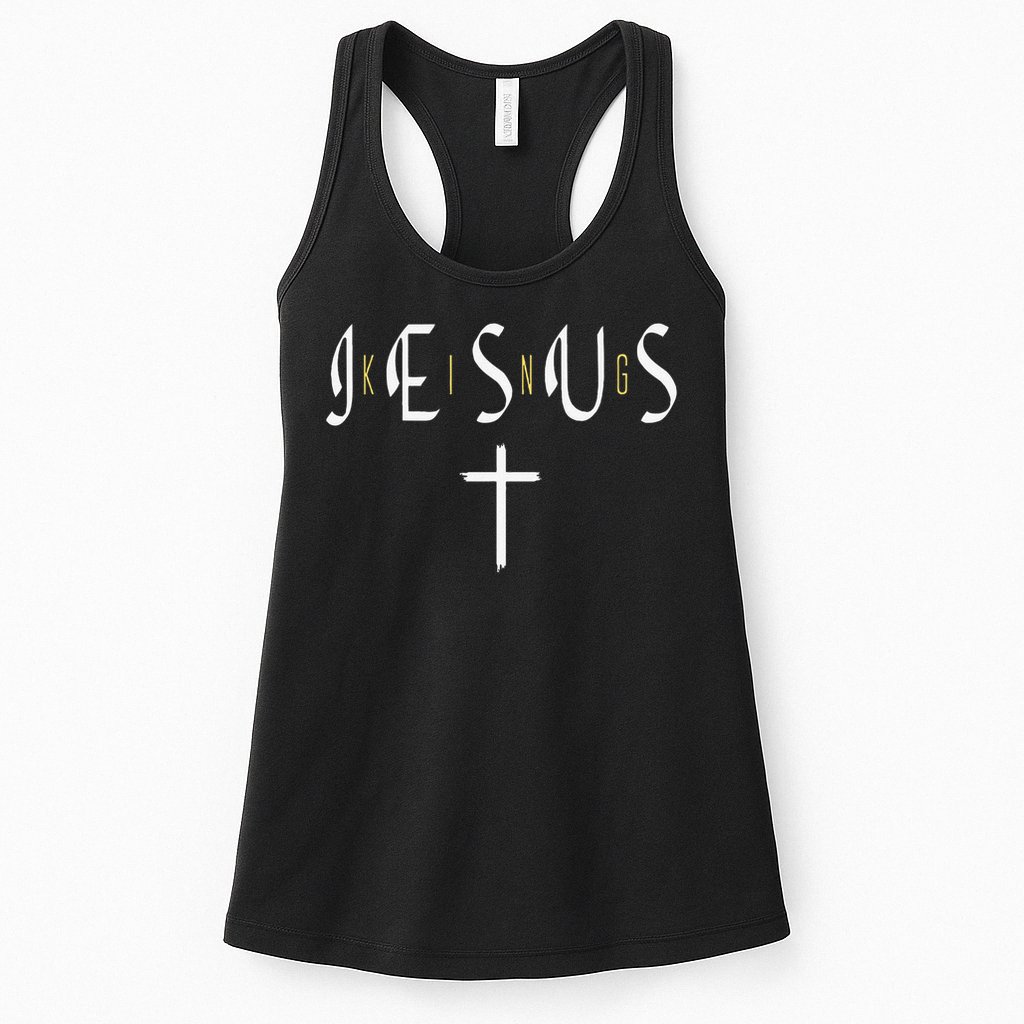 Jesus Is King Subtle Christian Minimalist Religious Womens Tank Top