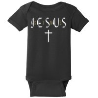 Jesus Is King Subtle Christian Minimalist Religious Baby Bodysuit