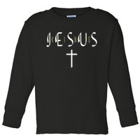 Jesus Is King Subtle Christian Minimalist Religious Toddler Long Sleeve Shirt