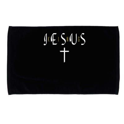 Jesus Is King Subtle Christian Minimalist Religious Microfiber Hand Towel