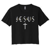 Jesus Is King Subtle Christian Minimalist Religious Crop Top