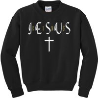 Jesus Is King Subtle Christian Minimalist Religious Kids Sweatshirt