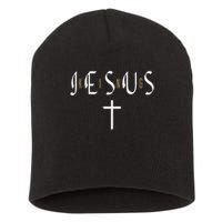 Jesus Is King Subtle Christian Minimalist Religious Short Acrylic Beanie