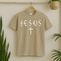Jesus Is King Subtle Christian Minimalist Religious T-Shirt
