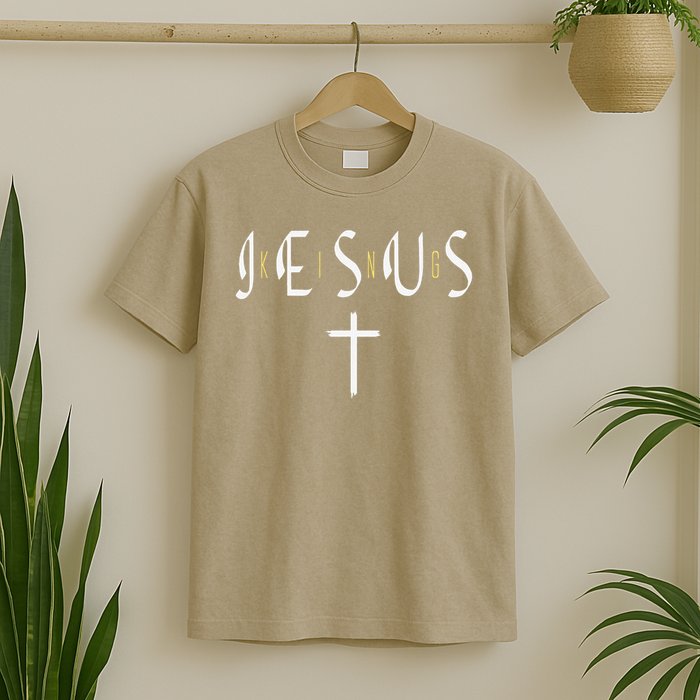 Jesus Is King Subtle Christian Minimalist Religious T-Shirt