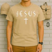 Jesus Is King Subtle Christian Minimalist Religious T-Shirt