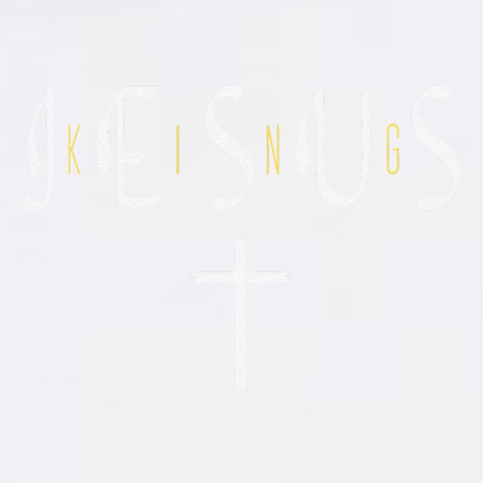Jesus Is King Subtle Christian Minimalist Religious Garment-Dyed Sweatshirt