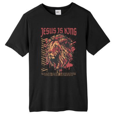 Jesus Is King Lion Christian Jesus Is King Lion Tall Fusion ChromaSoft Performance T-Shirt